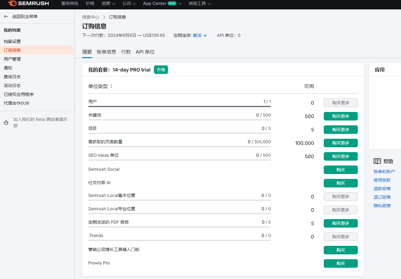 Semrush 操作截图 03