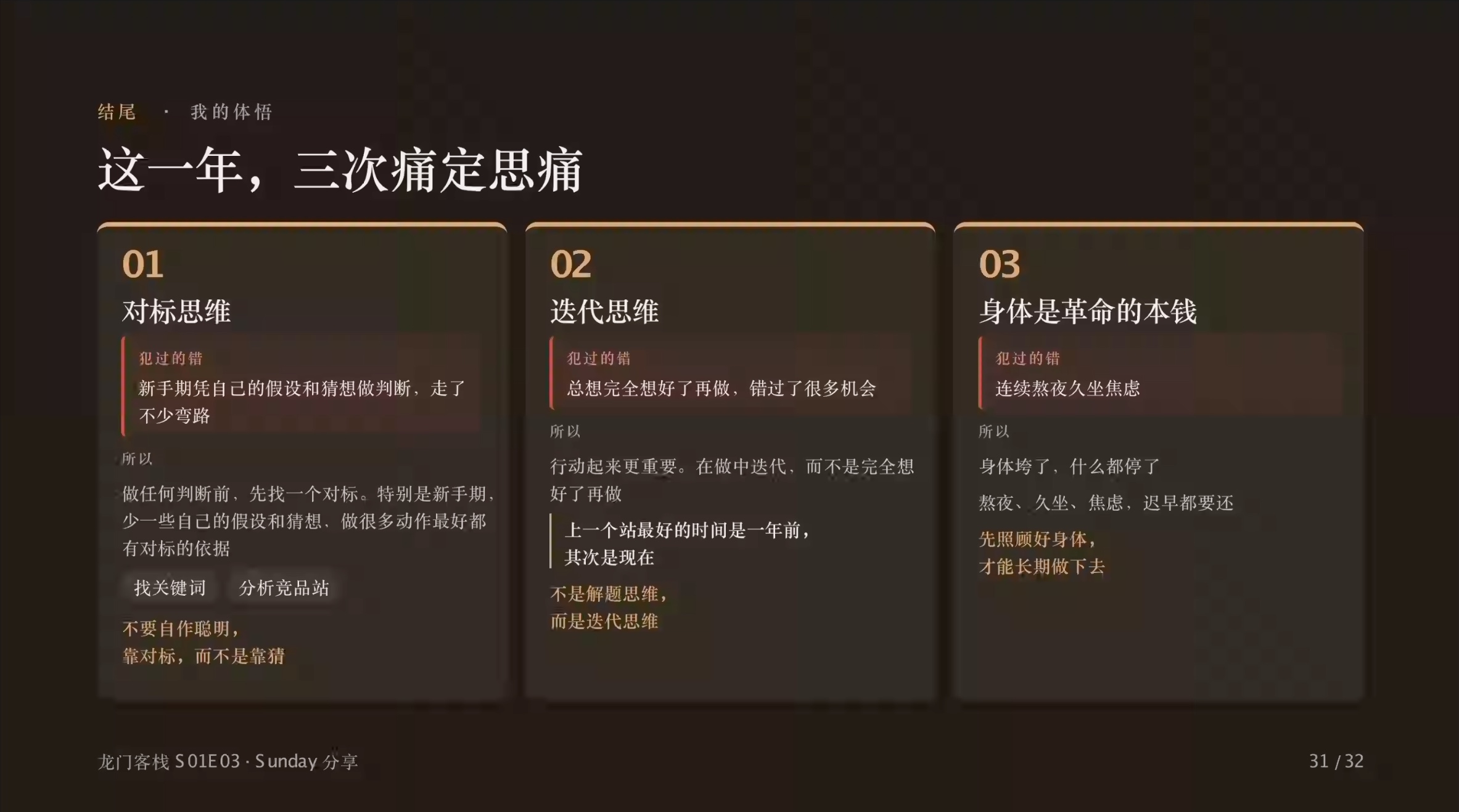 第 31 页:这一年的三次痛定思痛——对标思维、迭代思维、身体是革命的本钱