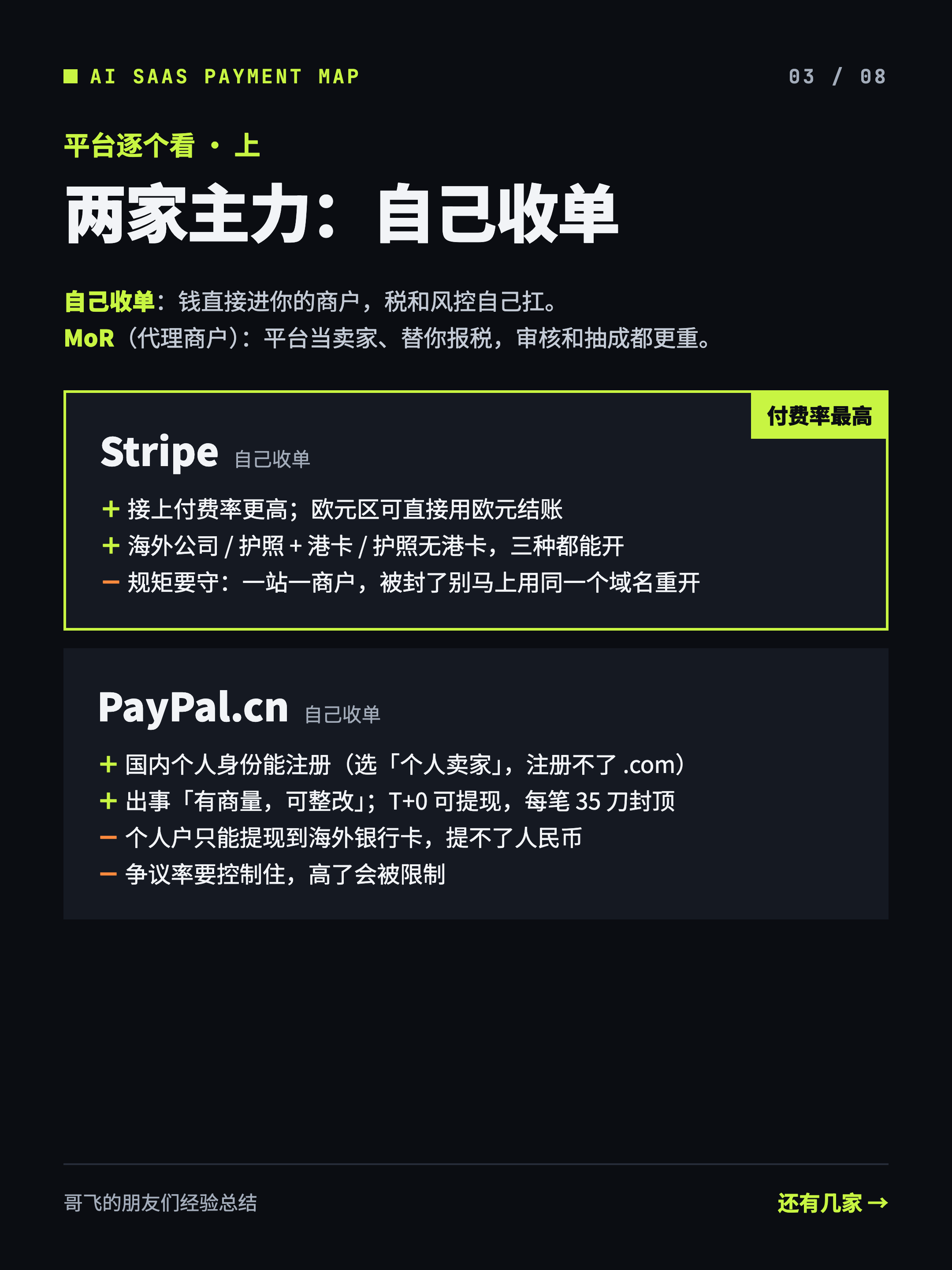 支付收单平台对比图 3