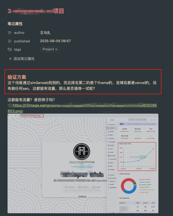 就一个这样的网站,竟然排在谷歌搜索的第一位! 这不就是软柿子了吗? 我在6月5日的笔记里也记录了,下图。